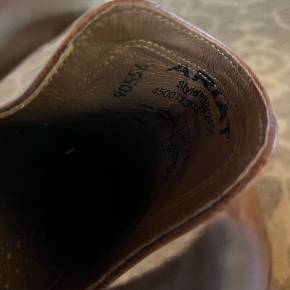 Ariat | Dixon Brown Leather Ankle Boots 8.5 - Picture 9 of 11